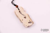 Carved Mammoth Dragon Necklace 