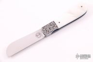 Sheepsfoot Linerlock - Engraved w/ MOP