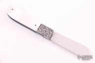 Sheepsfoot Linerlock - Engraved w/ MOP