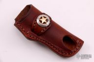 Leather Belt Sheath with Concho  