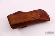 Leather Belt Sheath with Concho  