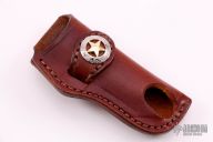Leather Belt Sheath with Concho  