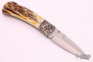 Engraved Stag Lockback