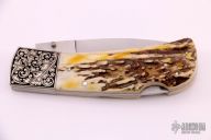 Engraved Stag Lockback