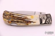 Engraved Stag Lockback