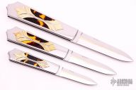 Set of Three One of a Kind Interframe Lockback Folders