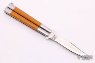 4" Clip Point Balisong - Samson Ground