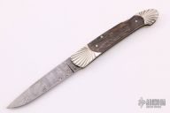 Damascus and Mammoth Ivory Lockback