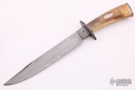 Damascus and Walrus Ivory Bowie