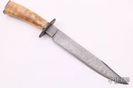 Damascus and Walrus Ivory Bowie