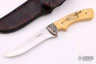 Engraved hunter w/ Scrimshaw