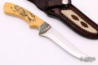 Engraved hunter w/ Scrimshaw