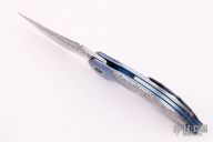 Damasteel and Timascus Linerlock Flipper