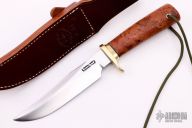 Model 12-6 Bear Bowie - Thuya Burl w/ Compass