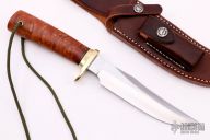 Model 12-6 Bear Bowie - Thuya Burl w/ Compass