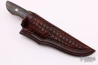 Damascus and Mammoth Ivory Drop Point