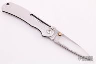 One Handed Knife - Cowry San Mai Damascus