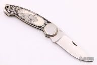 Button Lock - Engraved and Scrimshawed