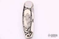 Button Lock - Engraved and Scrimshawed