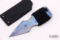 Flamed Titanium Push Dagger