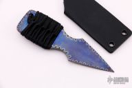 Flamed Titanium Push Dagger