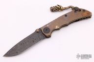 Harsey Folder - Damascus and Bronze Ano