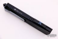 Combat Troodon D/E Spike Grind - Blued Vegas Forge Carbon Herring Bone Damascus and Blue Ringed Ti Hardware