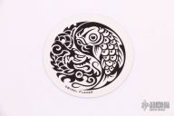 Steel Flame Tags/Sticker/Patch