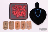 Steel Flame Tags/Sticker/Patch