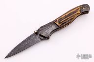 Damascus and Stag Linerlock 