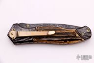 Damascus and Stag Linerlock 