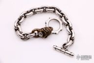  .925 Sterling Silver Bracelet w/ Cu Slickster 