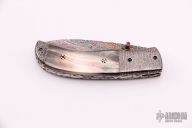 Damascus and Black Lip Pearl Linerlock