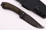 Survival Striker Knife - Green Canvas Micarta