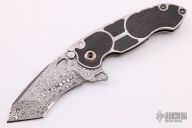 Solo Flipper V6 - Damasteel and Carbon Fiber
