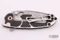 Solo Flipper V6 - Damasteel and Carbon Fiber