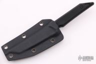 Goliath Pocket Fixed Blade, CPM-20CV, Black G10 Handle w/ DLC Black Stonewashed Finish, Right Pocket Carry  
