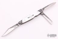 3-Blade Congress Engraved Slipjoint - MOP
