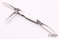 3-Blade Congress Engraved Slipjoint - MOP