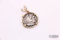 Alexander the Great Coin Pendant - 18kt Gold
