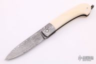 Damascus and Ivory Lockback