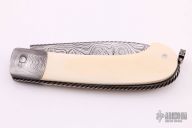 Damascus and Ivory Lockback