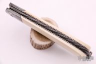 Damascus and Ivory Lockback