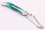 Pocket Worn Kentucky Bluegrass Green Jigged Bone Mid-Folding Hunter 