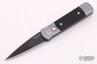 Godson 702 - Grey Handle / Black G10 Inlays / Black Blade / Plain Edge