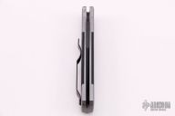 Godson 702 - Grey Handle / Black G10 Inlays / Black Blade / Plain Edge