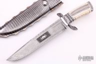 Sole-Authorship Bowie Fighter w/ Damascus Sheath