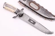 Sole-Authorship Bowie Fighter w/ Damascus Sheath