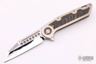 Warhound - Mirror Polish w/ Brass Trimmed Snakeskin Carbon Fiber inlay