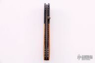 Damascus Linerlock w/ Carved Bone